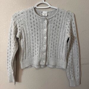 Abercrombie Kids Light Gray Knit Cardigan